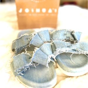 Italian Brand Joshua’s Denim Knot Sandals Heart in New York Made in Italy Size10